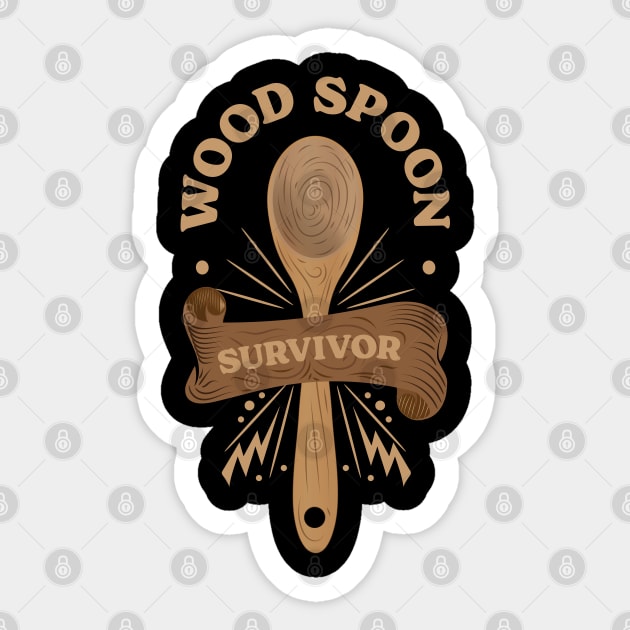 Wooden Spoon Survivor v5 Sticker by Emma